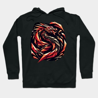 Geometric Firebreath | Abstract Dragon Design Tee Hoodie